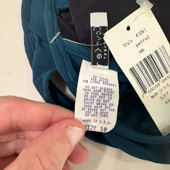 Calvin Klein Blue Bikini Top - Size 10 NWT - Picture 4 of 4
